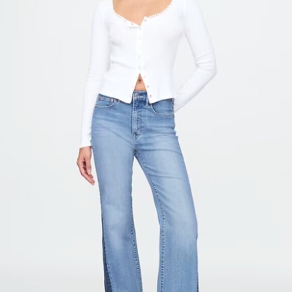 High rise patched 70’s flare jeans - Picture 5 of 5